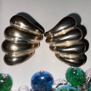 Vintage Navajo Sterling Silver Earrings Signed